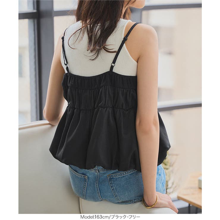 リブ切り替えバルーントップス バルーントップス レディース | KOBE LETTUCE | 詳細画像6 