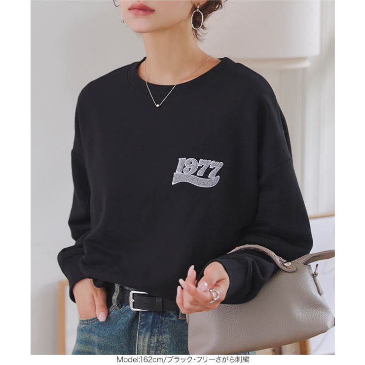 選べる２タイプ 刺繍ルーズスウェット［C7674］ スウェット | KOBE LETTUCE | 詳細画像10 