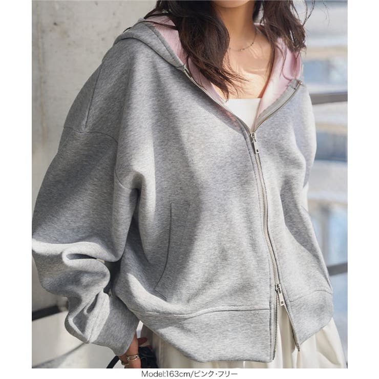 バイカラーボリューミーパーカー［C7690］ ボリューミーパーカー パーカー | KOBE LETTUCE | 詳細画像5 