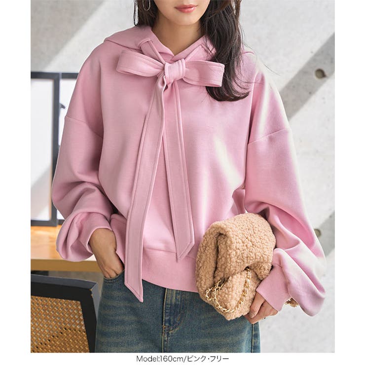 ダイバービッグリボンフーディトップス［C7698］ フーディー パーカー | KOBE LETTUCE | 詳細画像4 