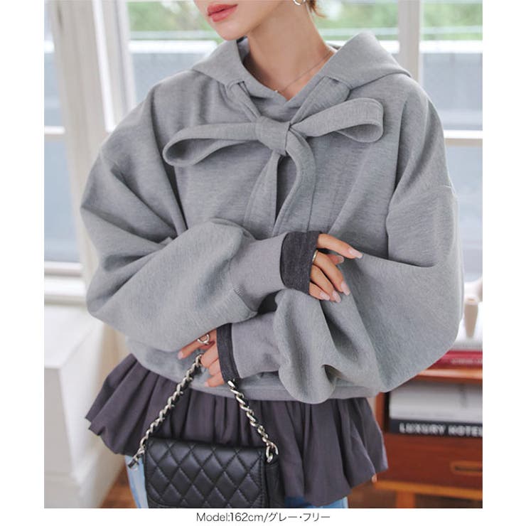 ダイバービッグリボンフーディトップス［C7698］ フーディー パーカー | KOBE LETTUCE | 詳細画像7 