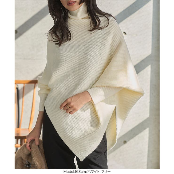 ハイネック アシンメトリードルマンニット ハイネック | KOBE LETTUCE | 詳細画像5 