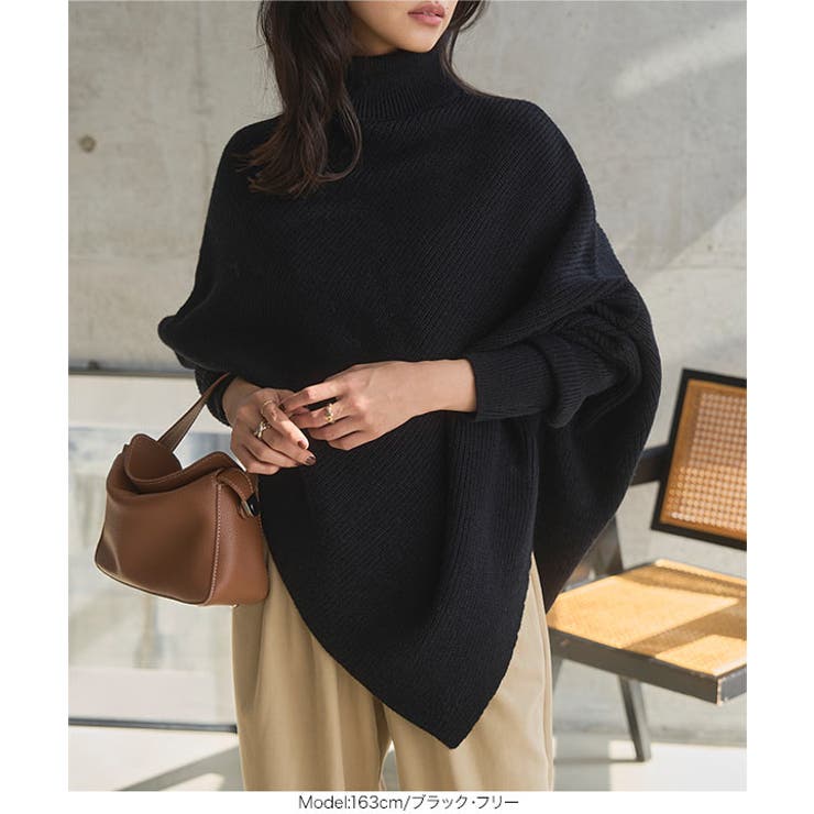 ハイネック アシンメトリードルマンニット ハイネック | KOBE LETTUCE | 詳細画像7 