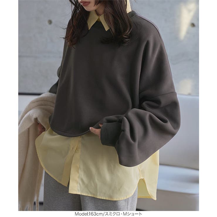 裏ボアスウェット2タイプトップス 裏ボア スウェット | KOBE LETTUCE | 詳細画像5 