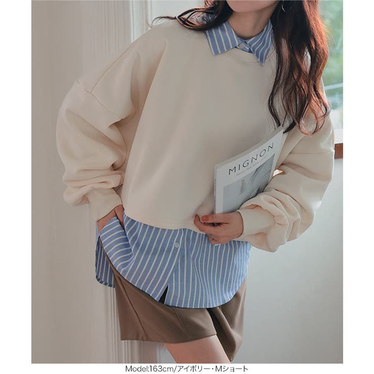 裏ボアスウェット2タイプトップス 裏ボア スウェット | KOBE LETTUCE | 詳細画像8 