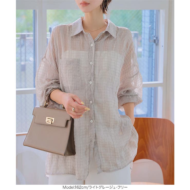 チェック柄シアーシャツ［C7701］ チェック シアーシャツ | KOBE LETTUCE | 詳細画像6 