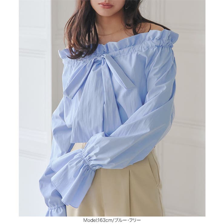 2wayオフショルリボンブラウス［C7706］ オフショル リボンブラウス | KOBE LETTUCE | 詳細画像3 