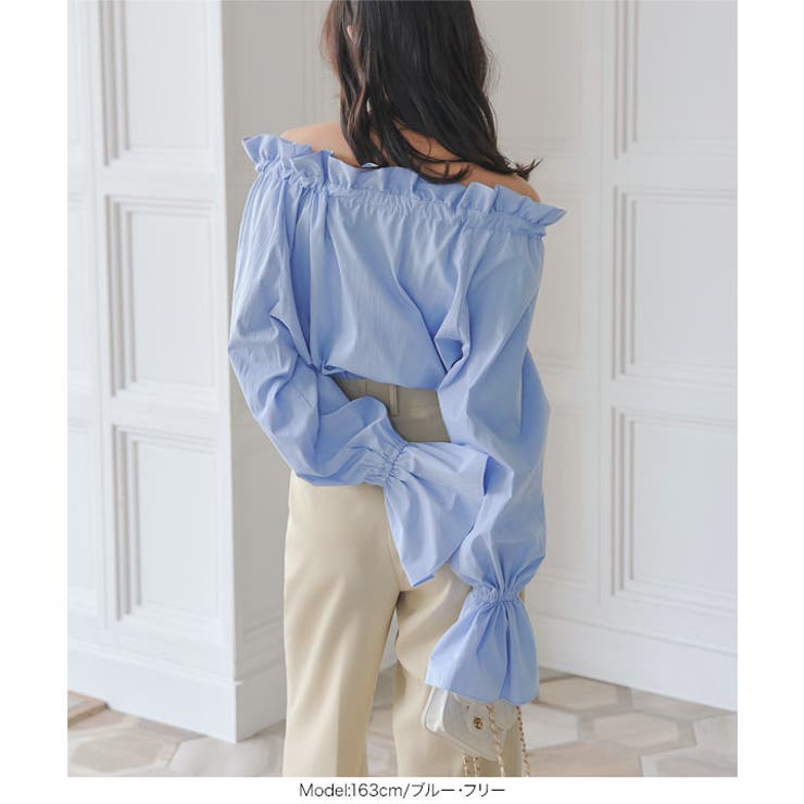 2wayオフショルリボンブラウス［C7706］ オフショル リボンブラウス | KOBE LETTUCE | 詳細画像4 