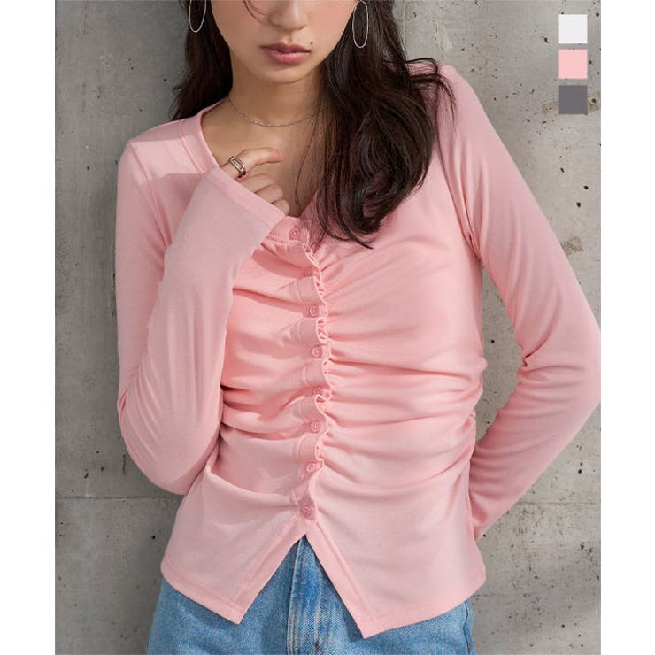 フロントギャザートップス［C7709］ | KOBE LETTUCE | 詳細画像1 