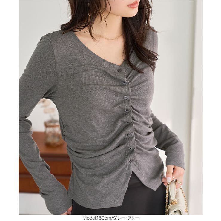 フロントギャザートップス［C7709］ | KOBE LETTUCE | 詳細画像6 