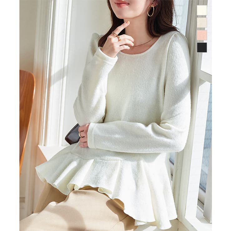 アシンメトリーペプラムトップス アシンメトリー ペプラム | KOBE LETTUCE | 詳細画像1 