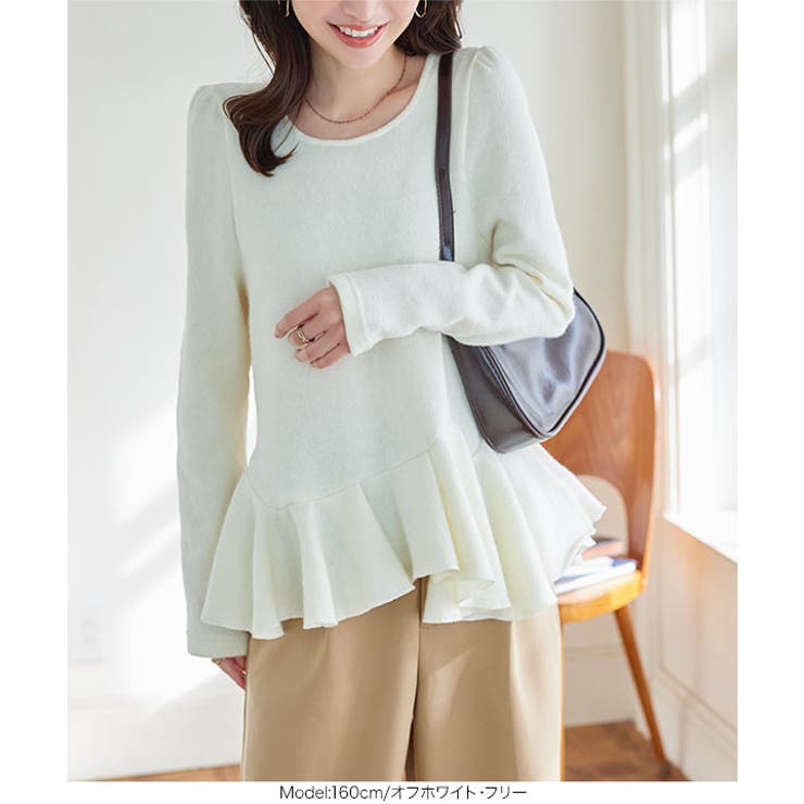 アシンメトリーペプラムトップス アシンメトリー ペプラム | KOBE LETTUCE | 詳細画像4 