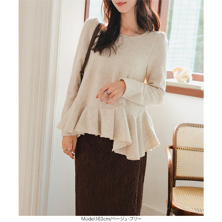 アシンメトリーペプラムトップス アシンメトリー ペプラム | KOBE LETTUCE | 詳細画像5 