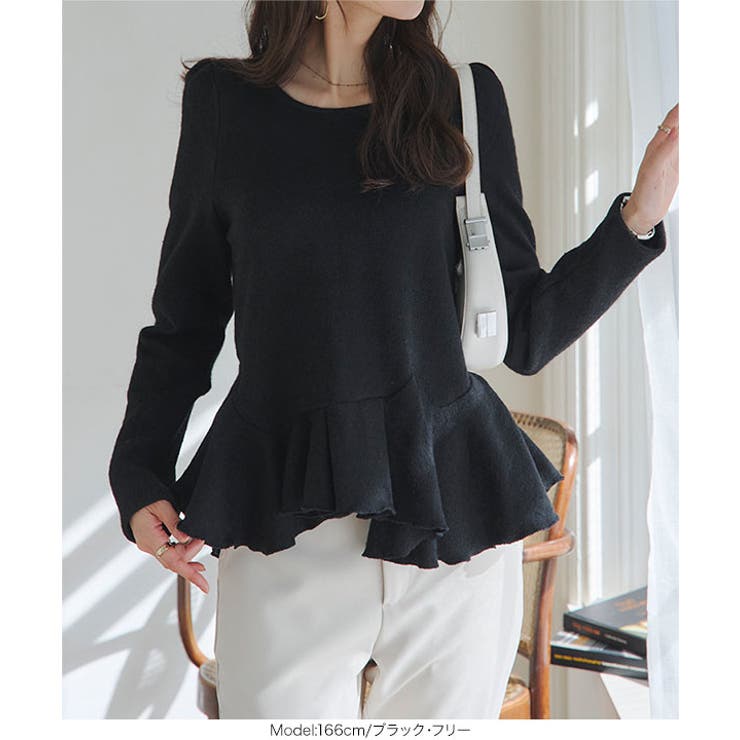 アシンメトリーペプラムトップス アシンメトリー ペプラム | KOBE LETTUCE | 詳細画像9 