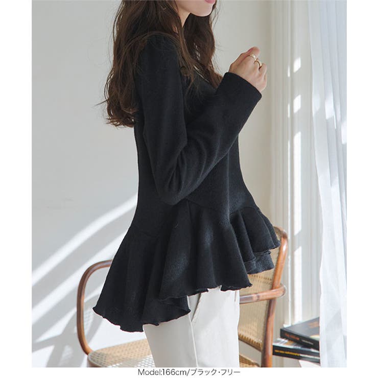 アシンメトリーペプラムトップス アシンメトリー ペプラム | KOBE LETTUCE | 詳細画像10 