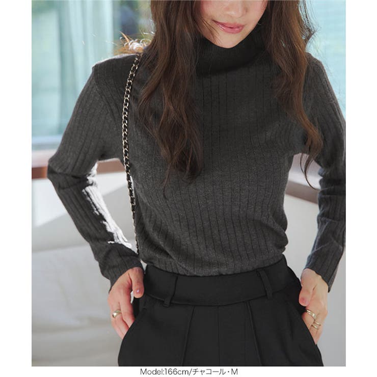 M L 太リブもっちりインナーニット［C7713］ | KOBE LETTUCE | 詳細画像14 