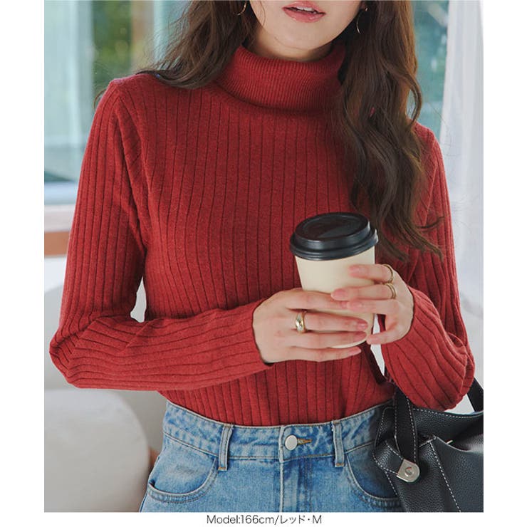 M L 太リブもっちりインナーニット［C7713］ | KOBE LETTUCE | 詳細画像9 