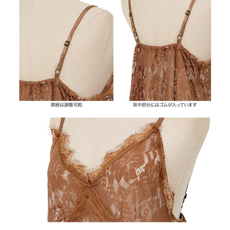 チュニックレースキャミソール［C7750］ チュニックレースキャミソール レディ… | KOBE LETTUCE | 詳細画像12 