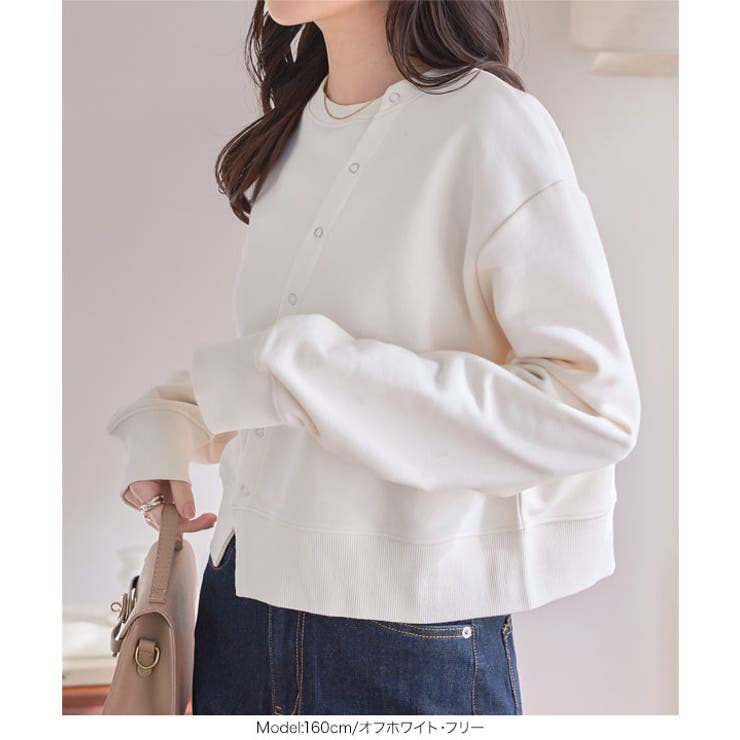 アシンメトリースウェットカーディガン［C7763］ カーディガン スウェット | KOBE LETTUCE | 詳細画像5 