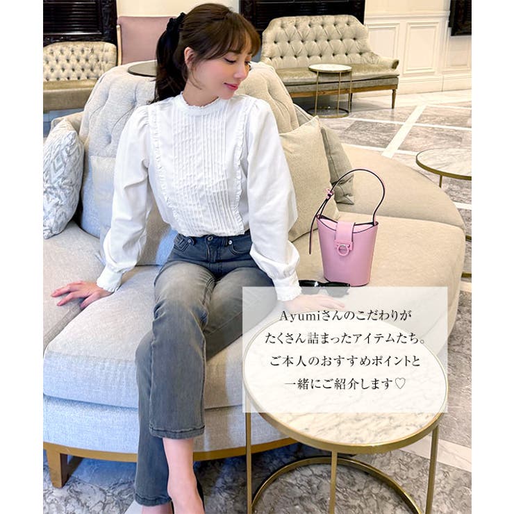 [ 岡部あゆみさんコラボ ]選べる2タイプフリルデザインブラウス［C7772］ | KOBE LETTUCE | 詳細画像2 