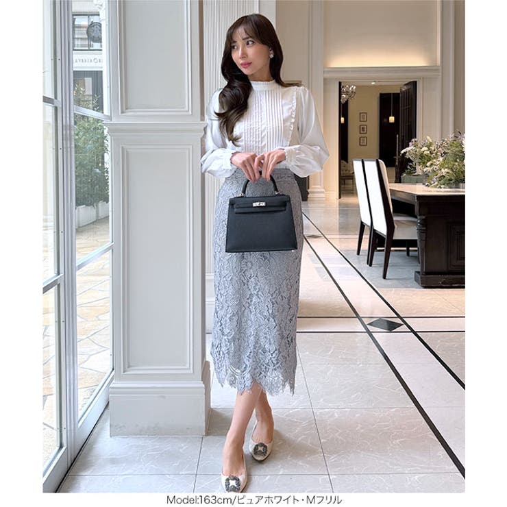 [ 岡部あゆみさんコラボ ]選べる2タイプフリルデザインブラウス［C7772］ | KOBE LETTUCE | 詳細画像15 