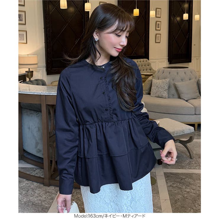 [ 岡部あゆみさんコラボ ]選べる2タイプフリルデザインブラウス［C7772］ | KOBE LETTUCE | 詳細画像21 