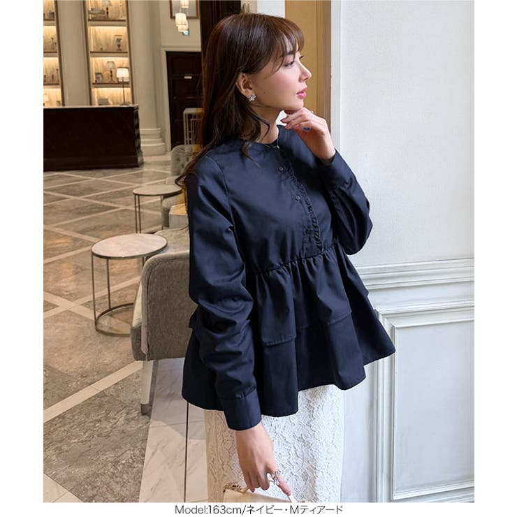 [ 岡部あゆみさんコラボ ]選べる2タイプフリルデザインブラウス［C7772］ | KOBE LETTUCE | 詳細画像22 