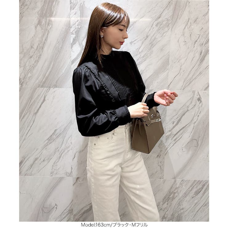 [ 岡部あゆみさんコラボ ]選べる2タイプフリルデザインブラウス［C7772］ | KOBE LETTUCE | 詳細画像24 