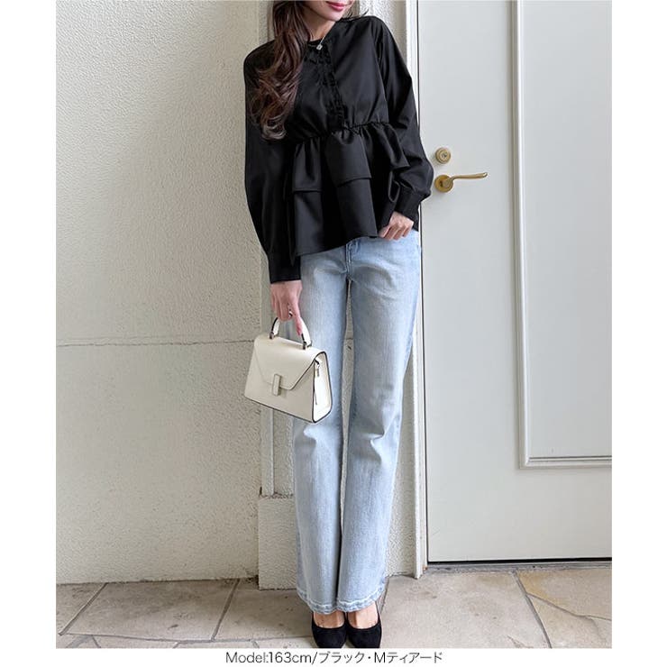 [ 岡部あゆみさんコラボ ]選べる2タイプフリルデザインブラウス［C7772］ | KOBE LETTUCE | 詳細画像26 