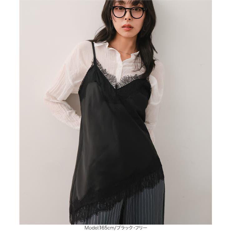 サテンレースキャミトップス［C7792］ レースキャミ サテン | KOBE LETTUCE | 詳細画像11 