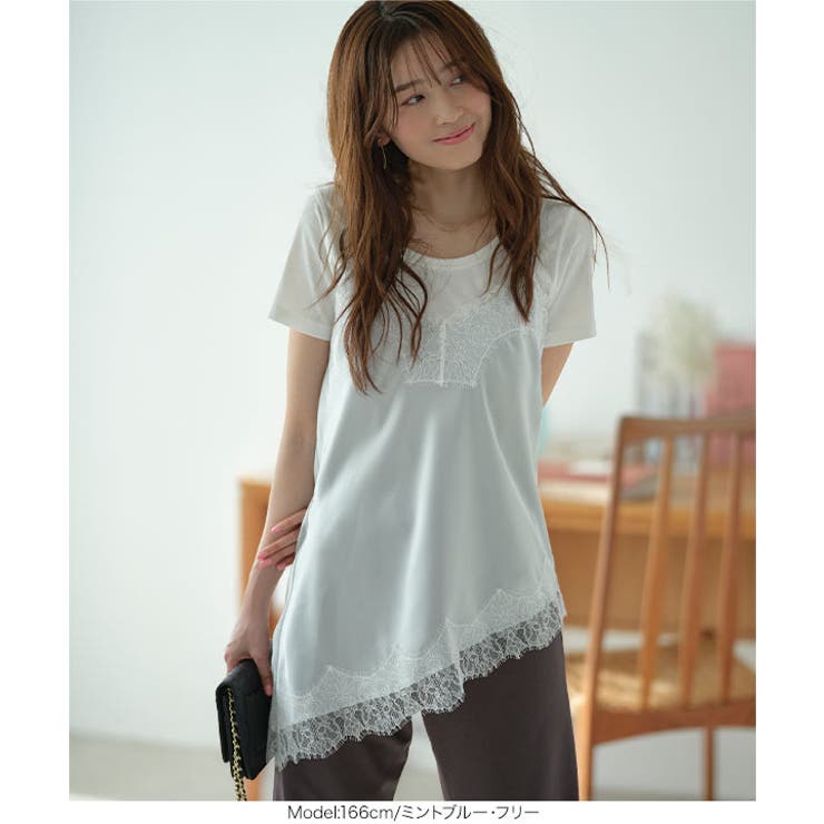 サテンレースキャミトップス［C7792］ レースキャミ サテン | KOBE LETTUCE | 詳細画像10 