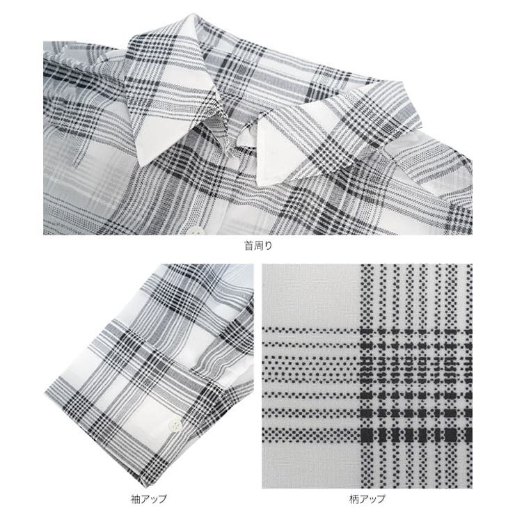シアーチェックシャツ［C7830］ シアー チェックシャツ | KOBE LETTUCE | 詳細画像11 