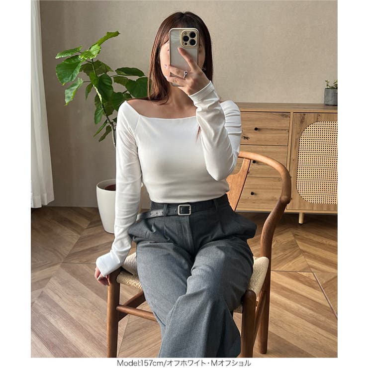 [ yuiさんコラボ ]選べる2タイプ長袖 デザインカットソー［C7853］ | KOBE LETTUCE | 詳細画像13 