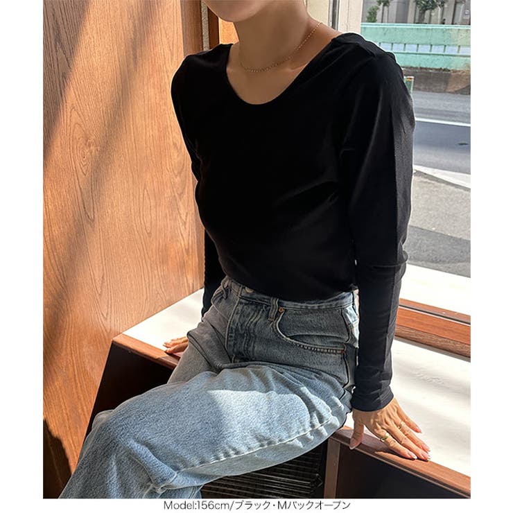 [ yuiさんコラボ ]選べる2タイプ長袖 デザインカットソー［C7853］ | KOBE LETTUCE | 詳細画像19 