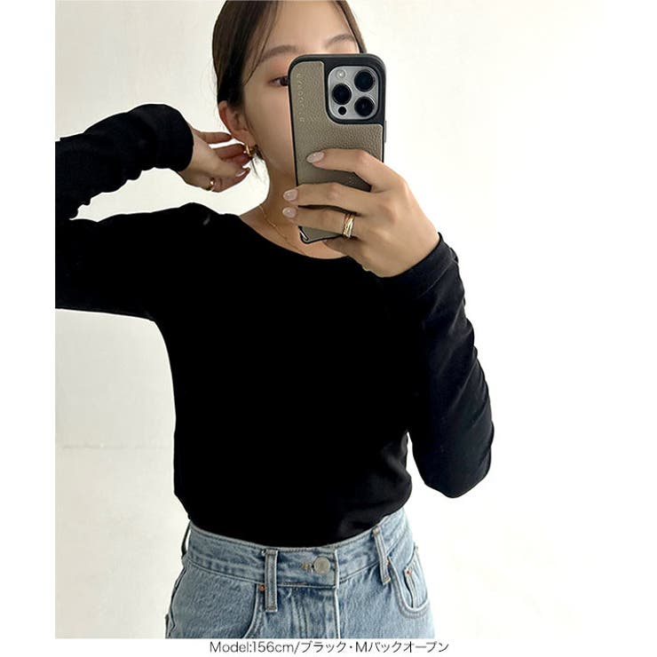 [ yuiさんコラボ ]選べる2タイプ長袖 デザインカットソー［C7853］ | KOBE LETTUCE | 詳細画像21 