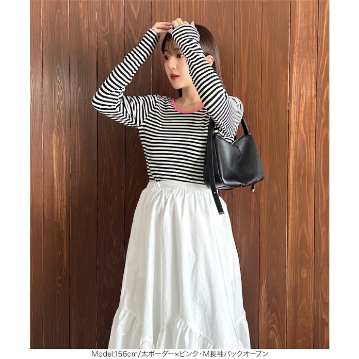 [ yuiさんコラボ ]選べる2タイプ長袖 デザインカットソー［C7853］ | KOBE LETTUCE | 詳細画像29 