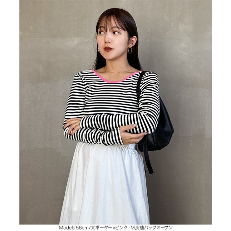 [ yuiさんコラボ ]選べる2タイプ長袖 デザインカットソー［C7853］ | KOBE LETTUCE | 詳細画像30 