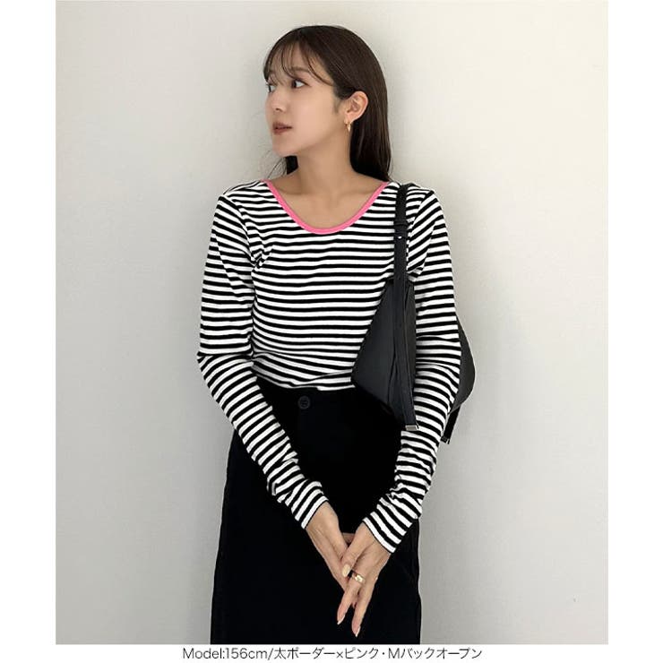 [ yuiさんコラボ ]選べる2タイプ長袖 デザインカットソー［C7853］ | KOBE LETTUCE | 詳細画像35 