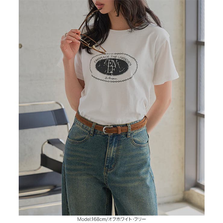 かすれプリントTシャツ［C7855］ ｔシャツ プリント | KOBE LETTUCE | 詳細画像5 