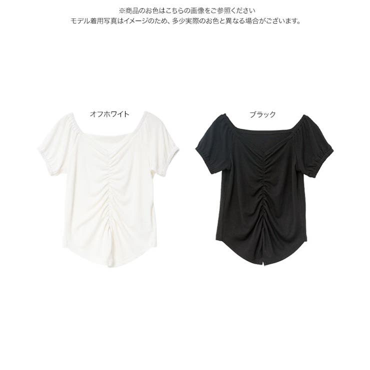 2wayフロントギャザーTシャツ［C7856］ 2way フロントギャザー | KOBE LETTUCE | 詳細画像8 