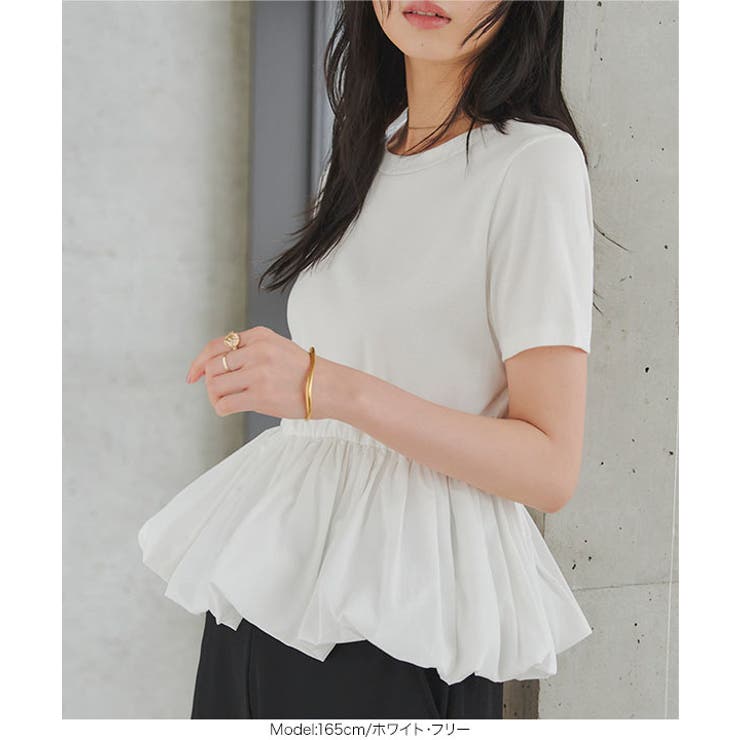 裾バルーンペプラムトップス［C7895］ 裾バルーン ペプラムトップス | KOBE LETTUCE | 詳細画像4 