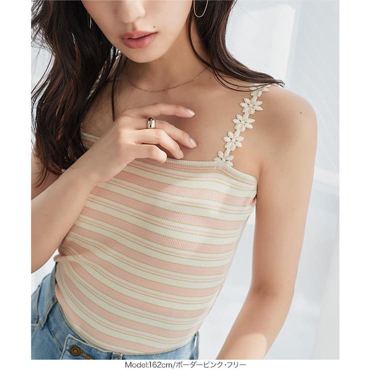 お花ストラップカップ付きキャミ［C7902］ お花ストラップカップ付き キャミソ… | KOBE LETTUCE | 詳細画像6 