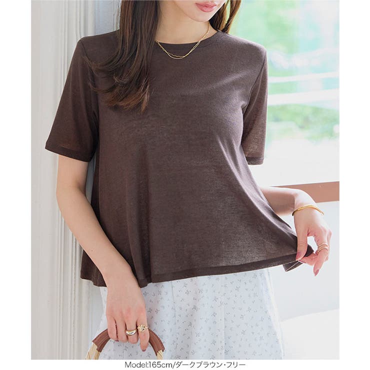 シアードレープ半袖Tシャツ［C7942］ シアードレープ 半袖 | KOBE LETTUCE | 詳細画像11 