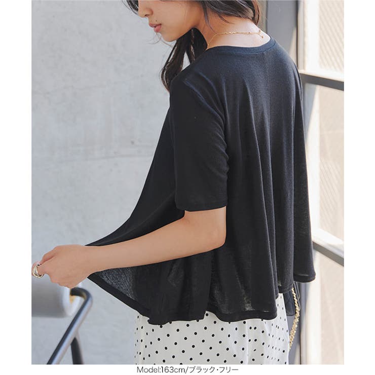 シアードレープ半袖Tシャツ［C7942］ シアードレープ 半袖 | KOBE LETTUCE | 詳細画像13 