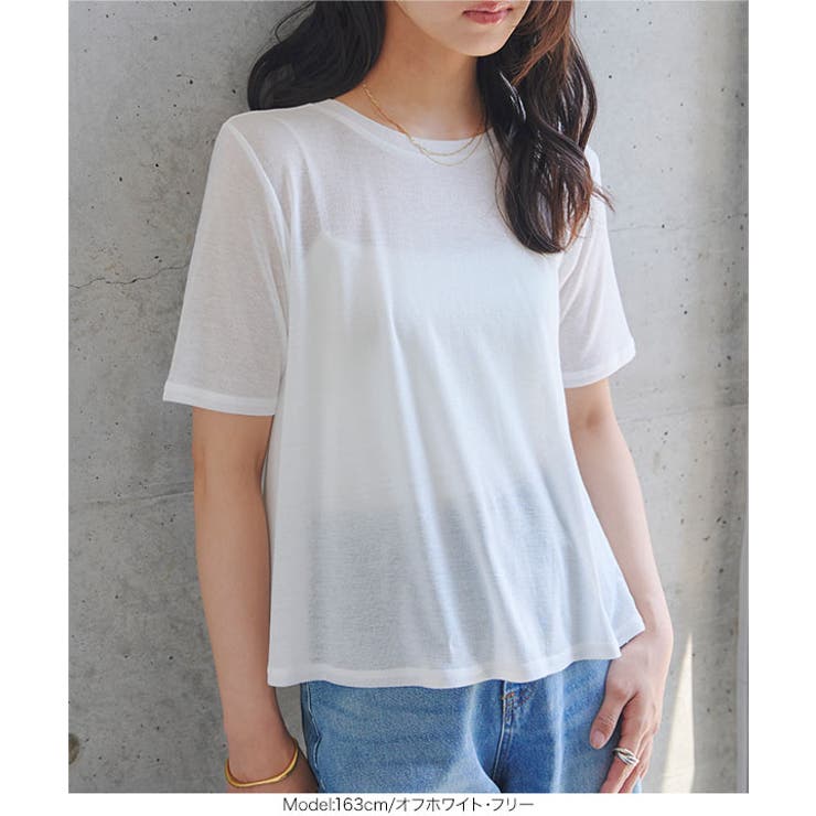 シアードレープ半袖Tシャツ［C7942］ シアードレープ 半袖 | KOBE LETTUCE | 詳細画像6 