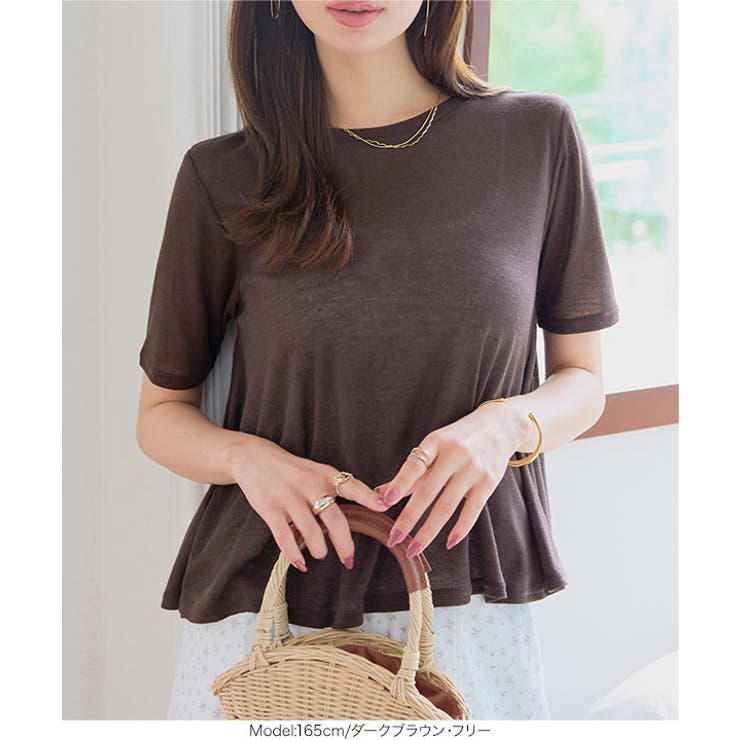 シアードレープ半袖Tシャツ［C7942］ シアードレープ 半袖 | KOBE LETTUCE | 詳細画像10 
