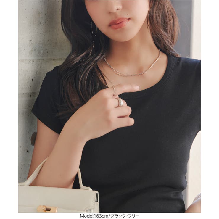 UネックフィットTシャツ［C7977］ Uネック 半袖 | KOBE LETTUCE | 詳細画像4 