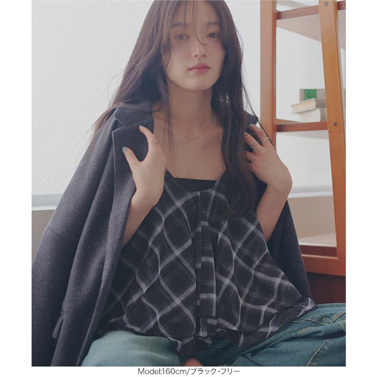 チェック柄シアービスチェ［C7997］ チェック柄シアービスチェ ビスチェ | KOBE LETTUCE | 詳細画像11 