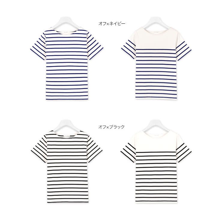 選べる3タイプ♪無地/ボーダー半袖シンプルカットソー［C210E］ | KOBE LETTUCE | 詳細画像20 