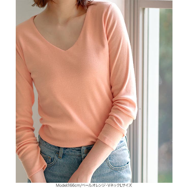 前身頃二重長袖リブカットソートップス [C365F] レディース | KOBE LETTUCE | 詳細画像25 